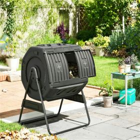 Outdoor composting bin, composting machine, black