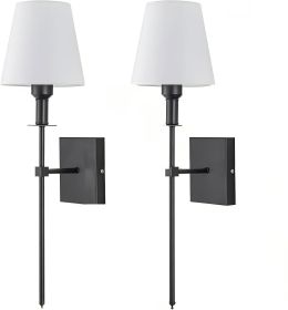 Rechargeable Battery Operated Wall Sconces, Set of 2 with Wireless Remote - Dimmable Modern Cordless Wall Lights for Bedroom, Living Room, Hallway