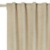 Textured Solid Chenille Blackout Single Curtain Panel, Beige, 50"W x 84"L