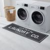 20" x 59" Laundry Indoor Runner Rug, Black