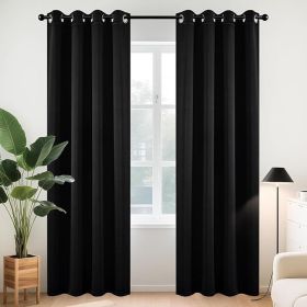 Blackout Curtains for Bedroom 84 Inch - Black Out Curtains with Grommets Thermal Insulated Room Darkening Light Blocking
