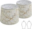 Lampshades Set of 2 for Table Floor Lamp, Lampshades with with Flower Design