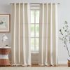 Heathered Beige Curtains for Living Room 96 inches Linen Textured Curtains Light Filtering Back Tab Curtains 2 Panels