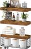 Bathroom Toilet Shelf - Wall-mounted floating shelf, ideal for storing toilet paper, small farmhouse style decorative shelf, 16 inches, 3-piece set