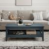 Farmhouse Coffee Table Rustic Cocktail Center Table with Thickened Tabletop