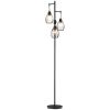 Industrial Floor Lamp with 3 Hanging Wire Lampshades, Dimmable Standing Lamp for Living Room, Bedroom, Dining Room, Study, Black