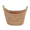 Extra Large Natural Woven Water Hyacinth Boat Decorative Storage Basket, 19 in x 17 in x 14 in