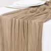 Nude Brown Cheesecloth Table Runner Fall Thanksgiving Boho Rustic Gauze 120 inch 10FT Cheese Cloth Runner for Wedding Party Baby Shower Birthday Home
