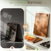 Astercook Deep-Carbonized Bamboo Cutting Boards for Kitchen with Wood Storage Stand