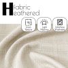 Heathered Beige Curtains for Living Room 96 inches Linen Textured Curtains Light Filtering Back Tab Curtains 2 Panels