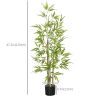 Set of 2 4ft Artificial Tree, Indoor Fake Bamboo with Pot, for Home Office Living Room Decor