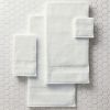 Signature Soft Cotton Popcorn Textured 6 Piece Bath Towel Set,Arctic White