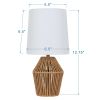 12.75" Rope Mini Lamp, Brown, 5.75 x 6.5 x 6.5" Lamp Shade