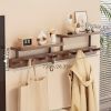 1pc Wall-Mounted Coat Rack with No-Drill Hooks | Modern Minimalist Entryway Hanger for Coats, Hats