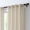 Heathered Beige Curtains for Living Room 96 inches Linen Textured Curtains Light Filtering Back Tab Curtains 2 Panels