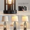 Black Table Lamps for Living Room Set of 2 Farmhouse Lamps for Night Stands