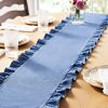 Ruffle Denim Table Runner, 90" x 14"