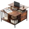 Farmhouse Lift Top Coffee Table with Storage - 31.5" Adjustable Height Living Room Table