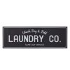 20" x 59" Laundry Indoor Runner Rug, Black