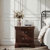 22" x 16" x 22.7" Classic Wooden Nightstand-Cherry