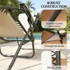 Leisure chair, 2-piece folding, outdoor chair, courtyard chair, cream