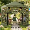 Sunshade, camping canopy, pavilion, party shelter, Dark Green