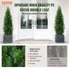 VEVOR Artificial Cedar Topiary Tree, 60 inch Tall (2 Pieces), with Extra Leaves & Pot Faux Evergreen Fake Pine Cypress Trees Plant