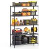 5-Tier Metal Storage Shelving Unit with V-Shaped Wire Rack