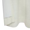 Textured Solid Chenille Blackout Single Curtain Panel, Ivory, 50"W x 95"L