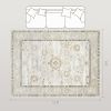 9x12 Area Rug, Indoor Boho Machine Washable Carpet for Living Room, Bedroom, Dining Room, Kitchen, Blue