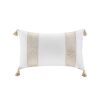 Embroidered Cotton Oblong Decorative Pillow
