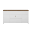 U_STYLE 59.3''Sideboard with Sliding Barn Door and Mesh Panels,Farmhouse Buffet with Open Storage,Suitable for Living Room, Hallway, Balcony,Kitchen