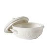 Vintage Lace Stoneware Tureen, Linen