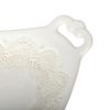 Vintage Lace Oval Serving Bowl, Linen, 14-Inch