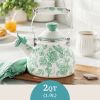 Agatha Enamel on Steel 2.0-Quart Whistling Tea Kettle, Green