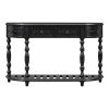 52''Modern and Contemporary Curved Console Table Sofa Table Entryway Table for Hallway Living Room with 4 Drawers and 1 Shelf