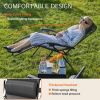 Set of 2 Zero Cravity Lounge Chairs,Outdoor Patio Folding Recliners for Pool Beach with Pillow and Cup Holder